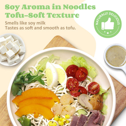 HealSpot Tofu Noodles, High protein ramen, Sugar free Pasta, Low Carb, Low Fat, Non GMO, Keto and Plant Based Friendly Instant Ramen, Ready to Eat Meals, Made with Pure Soy Milk(6 packs)