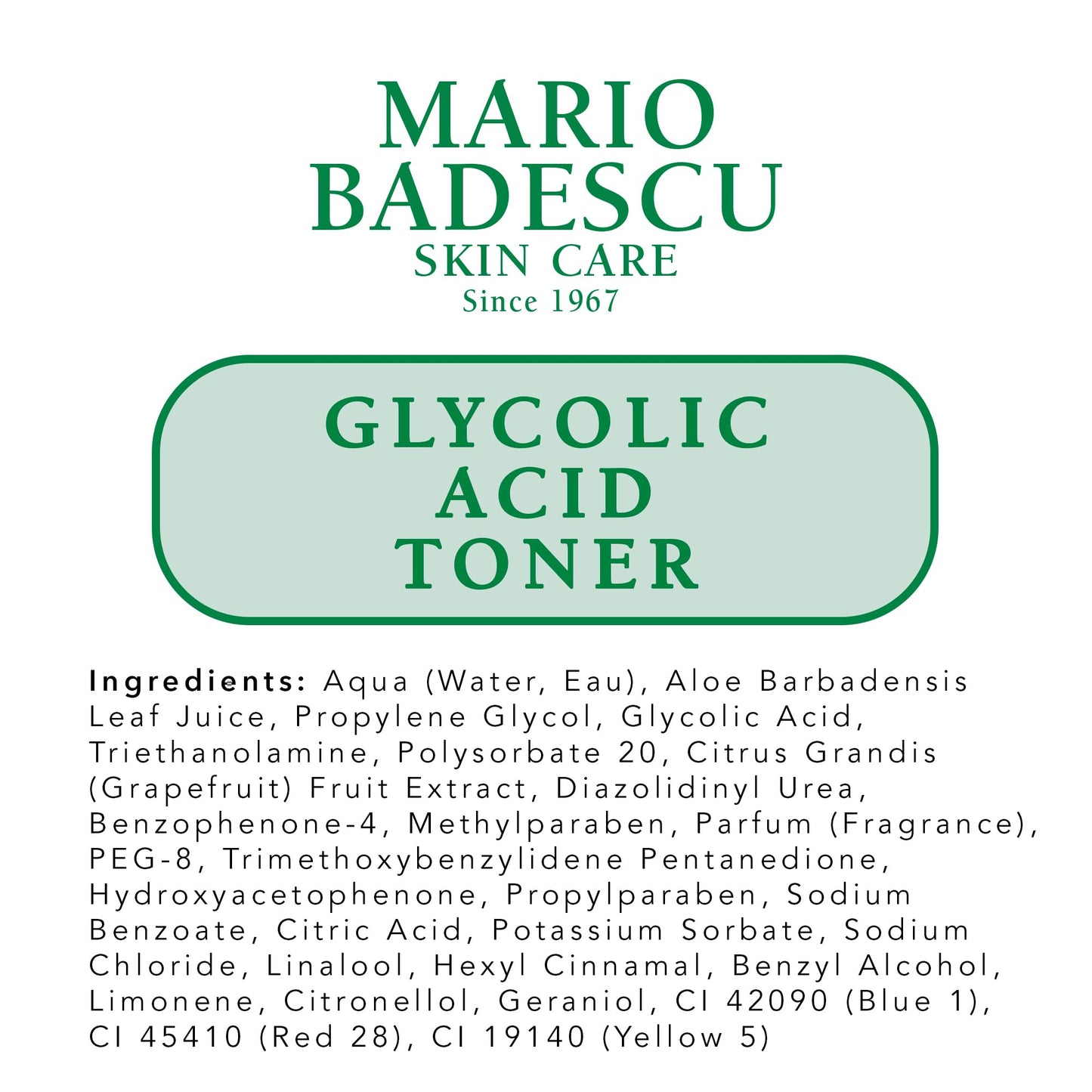 Mario Badescu Glycolic Acid Toner for Dry and Combination Skin, Alcohol-Free Facial Toner for Aging Skin, Formulated with Exfoliating Glycolic Acid & Antioxidant Grapefruit Extract