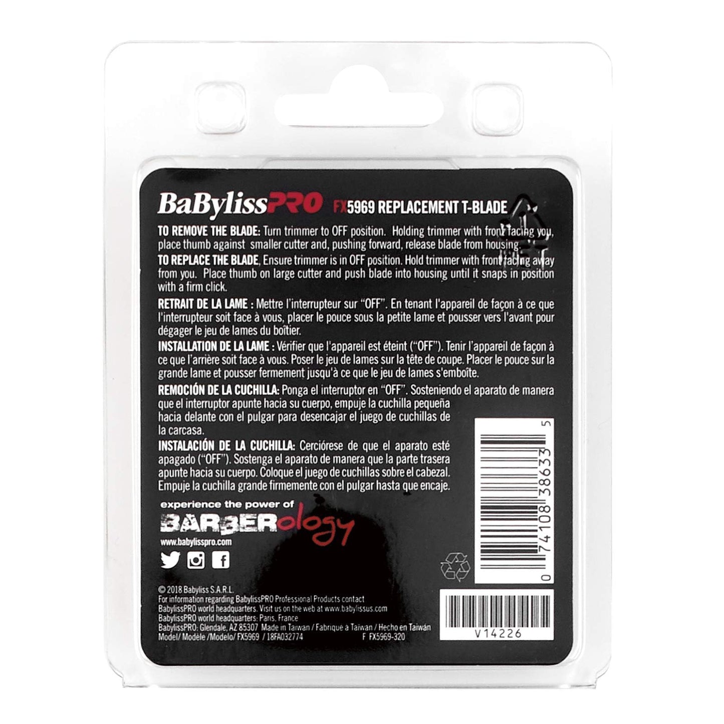 Barberology FlashFX/EtchFX Trimmer and Replacement Blade (Sold Separately)