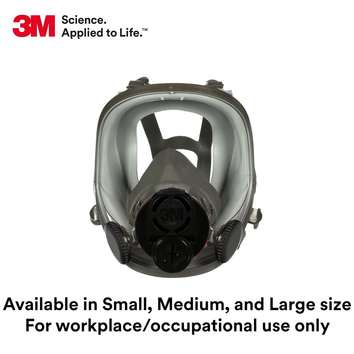3M Full Facepiece Reusable Respirator 6700DIN, NIOSH, Respiratory Protection, Large Lens, ANSI, Lightweight, Silicone Faceseal, Cool Flow Valve, Easy Clean, Bayonet Connections, Cleaning, Sanding, S