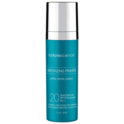 Colorescience Bronzing Primer SPF 20, Water Resistant Mineral Sunscreen, Broad Spectrum SPF 20 UVA/UVB Skin Protection, 1 Fl Oz (Pack of 1)