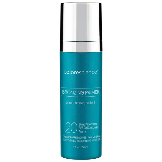 Colorescience Bronzing Primer SPF 20, Water Resistant Mineral Sunscreen, Broad Spectrum SPF 20 UVA/UVB Skin Protection, 1 Fl Oz (Pack of 1)