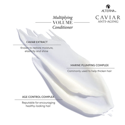 Alterna Haircare CAVIAR Anti-Aging Multiplying Volume Shampoo and Conditioner 16.5 oz | For Fine, Thin Hair | Create Instant Volume and Thickness | Sulfate Free
