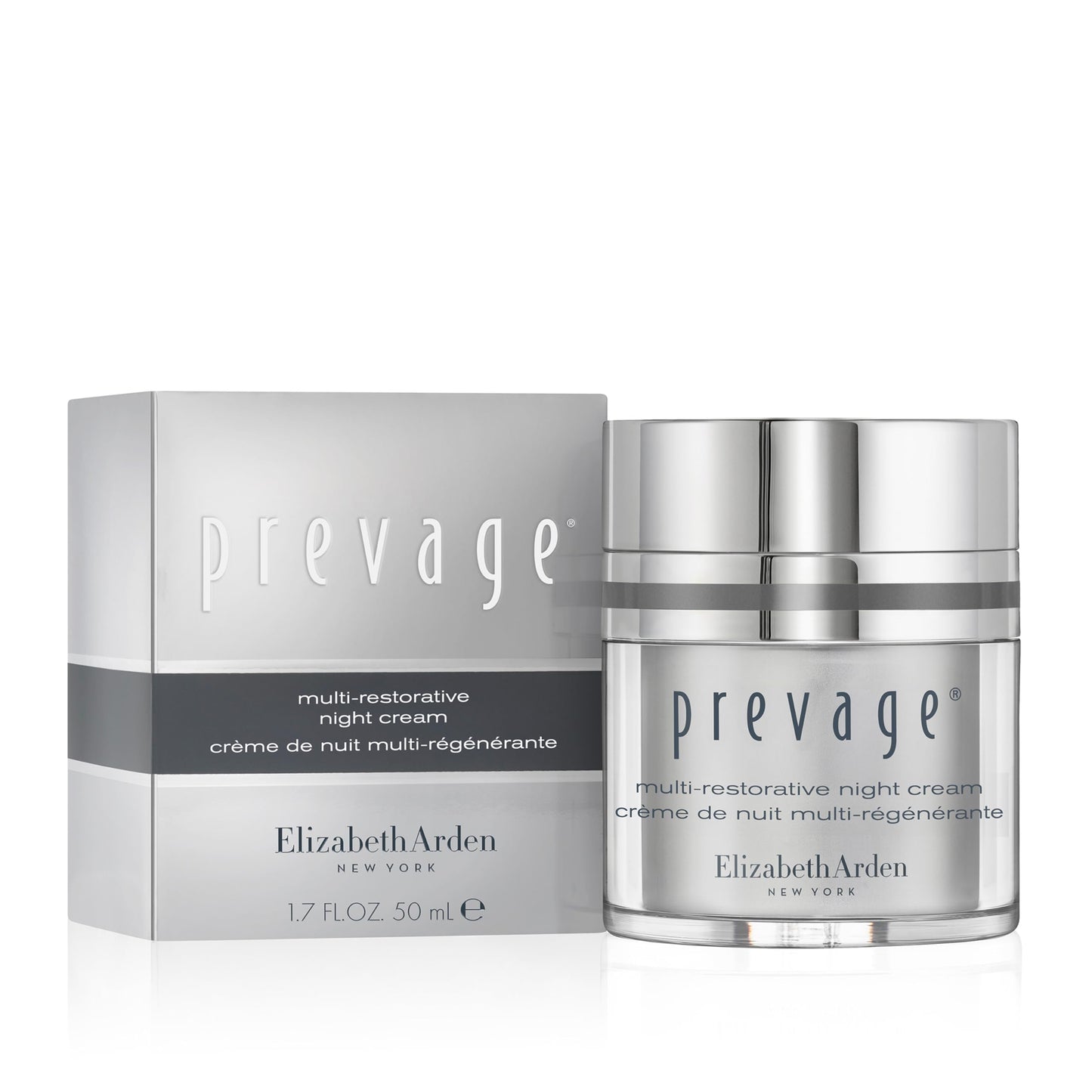 Elizabeth Arden PREVAGE Multi-Restorative Night Face Cream with Idebenone & Bio-Rhythm Recovery Complex, Moisturizer for Smoother, Firmer Skin, 1.7 oz