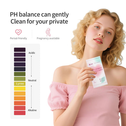 T&K Herbal Feminine Wipes - 10 Individually Wrapped, pH Balanced Intimate Care with Natural Botanicals for Sensitive Skin, Gentle Daily Use