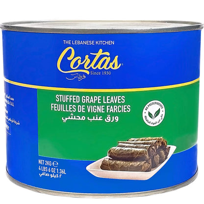 Cortas - Stuffed Grape Leaves, Large Can, 4.4 LBS (2 KG)