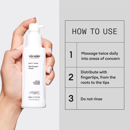 Nioxin Hair Booster Serum | Advanced Leave-In Hair Treatment| Strengthens and Conditions | 3.4 Fl oz.