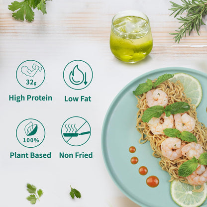 VOLO VERO Protein (32g) Ramen Variety Pack - Chicken, Spicy “Beef, Kimchi, Curry”, 8 Packs Instant High Protein Ramen Noodles Soup, Plant-Based, Non-Fried, Vegan, Low Fat, Egg & Dairy Free Healthy Meal