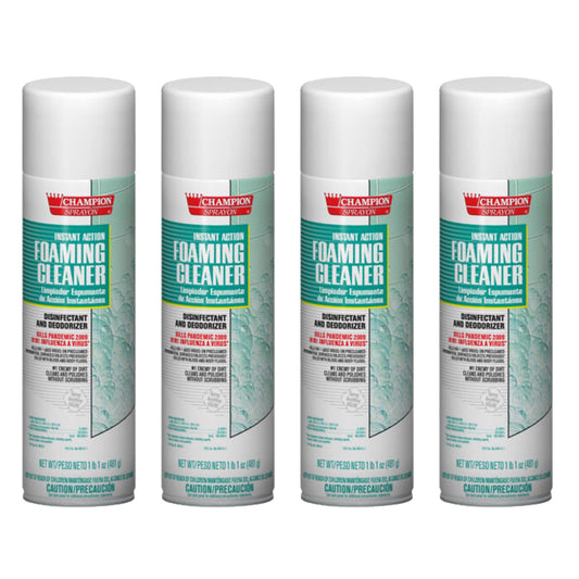 Champion Sprayon Disinfectant Foaming Cleaner. 4-17 oz. Net can.