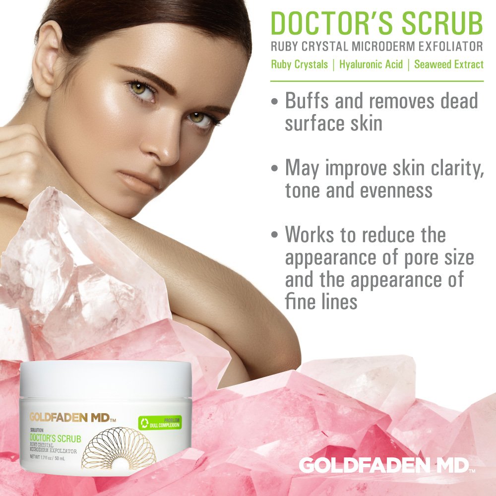 Goldfaden MD Cleansing Essentials Travel Set Microderm Daily Facial Exfoliator Face Cleaner 1.7oz & Detoxifying Natural Facial Cleanser 1oz