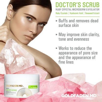 Goldfaden MD Cleansing Essentials Travel Set Microderm Daily Facial Exfoliator Face Cleaner 1.7oz & Detoxifying Natural Facial Cleanser 1oz
