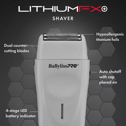 BaBylissPRO Limited Edition LithiumFX+ Cord/Cordless Lithium Ergonomic Double Foil Shaver (Mist Collection)