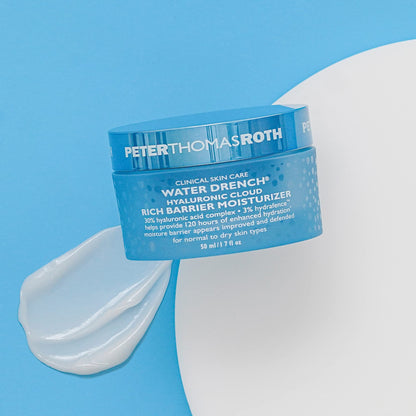 Peter Thomas Roth | Water Drench® Hyaluronic Cloud Rich Barrier Moisturizer | Hyaluronic Acid Barrier Cream For Dry Skin, Fragrance-Free