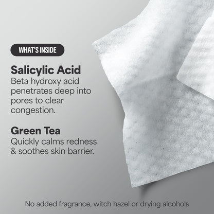 Paula's Choice SKIN PERFECTING 2% BHA Salicylic Acid Exfoliating Pads - Facial Exfoliant Pads for Blackheads, Enlarged Pores, Wrinkles & Fine Lines
