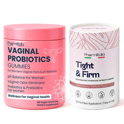 Intimate Care Bundle for Women – Vaginal Probiotic Gummies for pH Support & Hydrating Feminine Gel for Moisture & Comfort (60 Ct + 12 Ct)