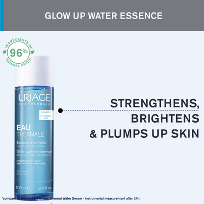 Uriage Thermal Water Essence, Facial Hydration Booster with Hyaluronic Acid & Thermal Water to Moisturize, Brighten and Plump The Skin for 24hrs
