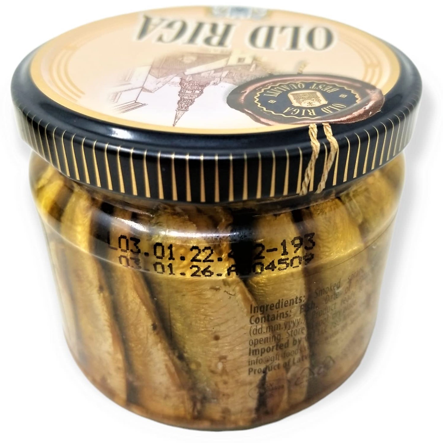 Old Riga Smoked Sprats in Olive Oil 250g/6.2 Oz | Kosher Product, Non GMO, BPA Free, Keto Friendly | Rich in Omega-3 Fatty Acid, Vitamins and Minerals| From Fresh Wild Caught Sardines of Cold European Seas (Pack of 2)