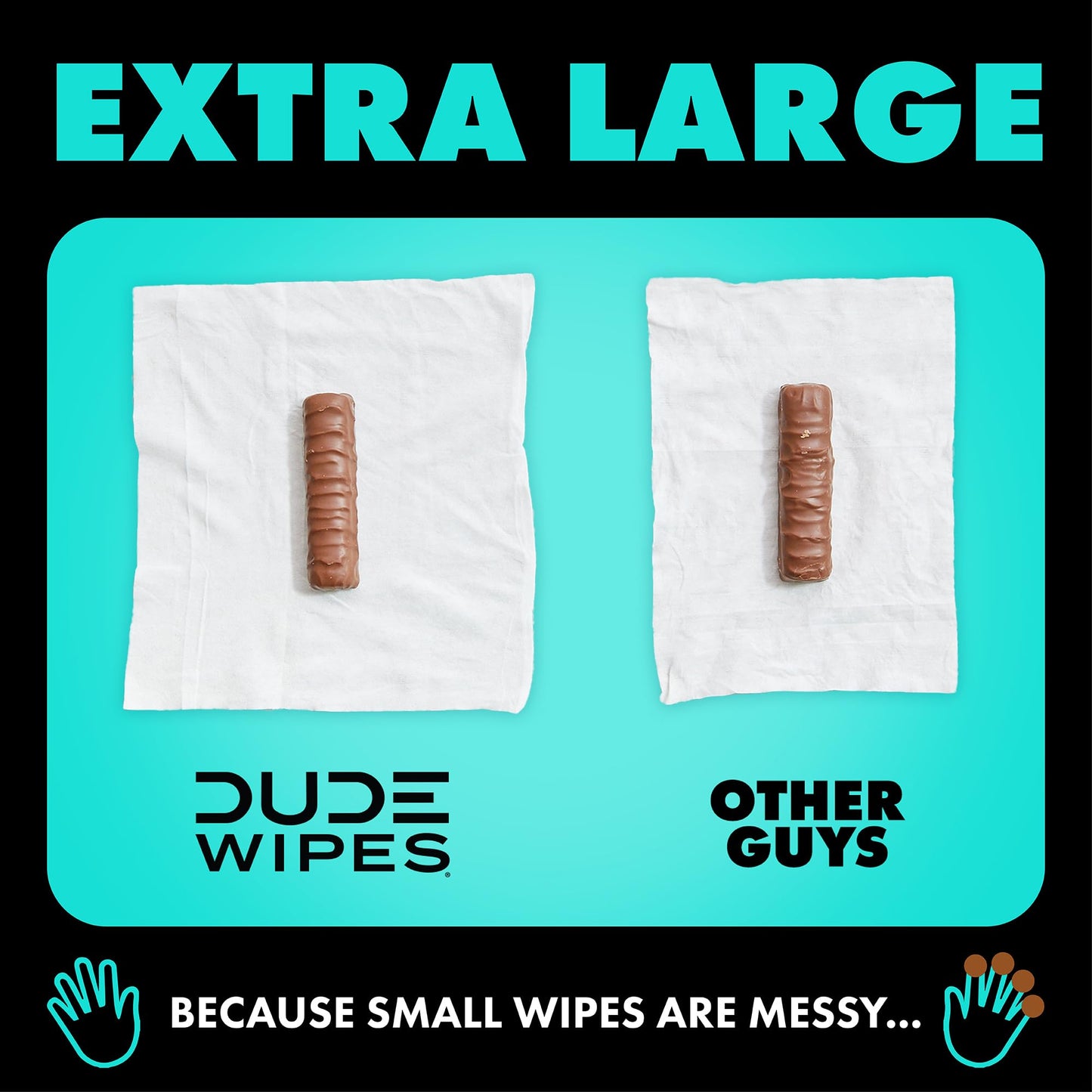 DUDE Wipes Mint Chill Flushable Wipes - Extra-Large Adult Wet Wipes - 6 Pack (288 Count) - Infused with Tea Tree Oil, Vitamin E, and Aloe - Septic and Sewer Safe