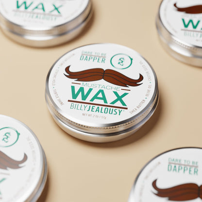 Billy Jealousy Bulletproof Strong Hold Mustache Wax, Conditioning Travel-Friendly Styling Product with Woodsy Lavender, Tropical Fruit, and Oak Moss Scent, 2 Oz