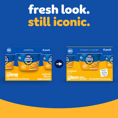 Kraft Mac and Cheese, 8 Cups, for Easy Dinner or Dinner Sides, Original Flavor, No Artificial Flavors, Preservatives or Dyes, 2.05 oz