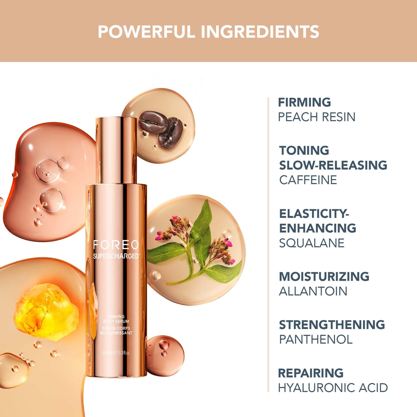 FOREO SUPERCHARGED Firming Body Serum, 3.4 fl oz - Conductive & Toning - Anti Cellulite - Antioxidant Skin Care - Anti Aging Hyaluron Serum - Body Lotion For All Skin Types