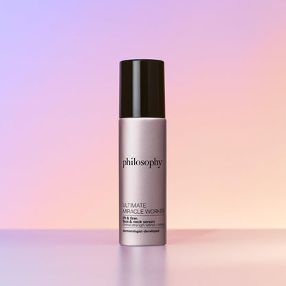 philosophy ultimate miracle worker lift & firm face & neck serum – with encapsulated retinol & retinal ­– anti-aging serum ­– peptide complex – for all skin types