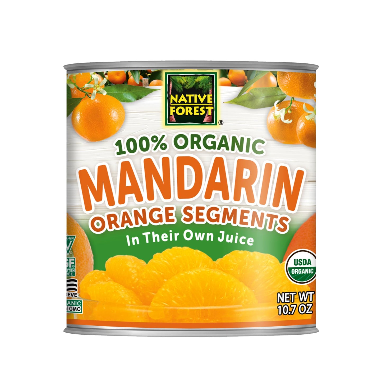 Native Forest Organic Mandarin Oranges - Mandarin Oranges Canned, Organic Mandarins, Organic Oranges, Canned Fruit - 10.7 Ounce (Pack of 6)