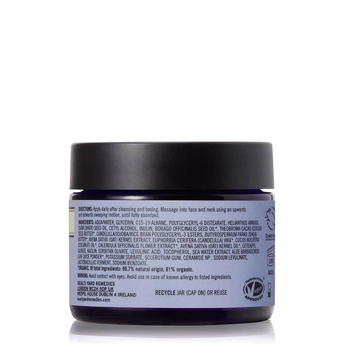 Neal's Yard Remedies Oat & Ceramide Barrier Repair Cream, Vegan & Cruelty-Free, 1.69 fl. oz.