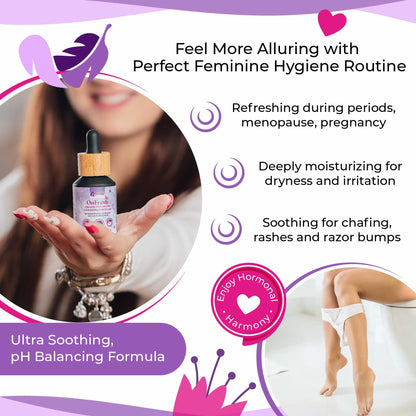 Natural Yoni Vulva Oil for Women PH Balance & Dryness (1 fl oz) Sensitive Skin Herbal Moisturizer + Vulva Balm (2 oz); Vulva Cream; Vulva Moisturizer Women, Feminine Relief Balm for external use only