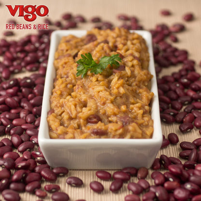 Vigo Authentic Red Beans & Rice, Low Fat, 8oz (Red Beans & Rice, Pack of 12)