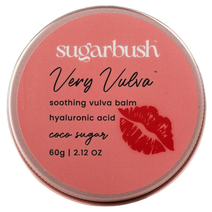 Sugarbush Very Vulva Soothing Balm with Hyaluronic Acid and Shea Butter, Natural Moisturizing Care