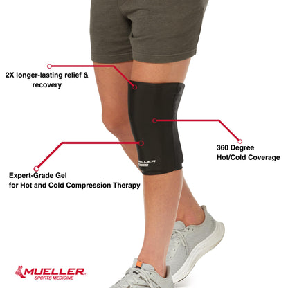 MUELLER Sports Medicine EZ Relief Compression Sleeve for Men and Women, Pain Relief Support, Reduces Swelling on Knees, Elbows, Wrists, Ankles, and More, Fits Right or Left, Black, One Size