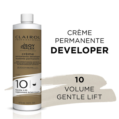 Clairol Professional Crème Permanente 10 Volume Hair Developers, 16 oz. | For Coloring, Lightening & Lifting with Deep Conditioning Formula | Packaging May Vary