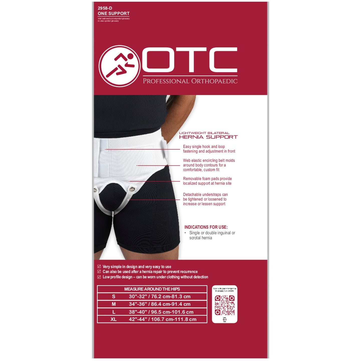 OTC Hernia Support, Single or Double Herniation, Inguinal Scrotal Treatment, X-Large