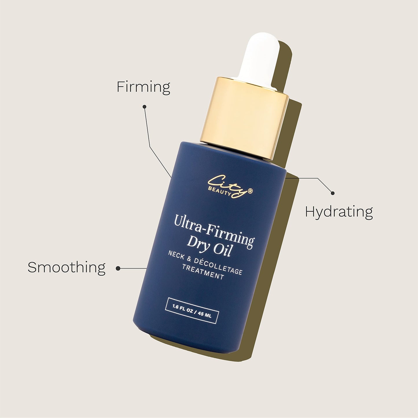 City Beauty Ultra-Firming Dry Oil - Neck & Décolletage Treatment - Hydrate & Lift - Solution for Crepey Skin, Sagging, & Wrinkles - Non-Greasy Formula - Anti-Aging Cruelty-Free Skin Care