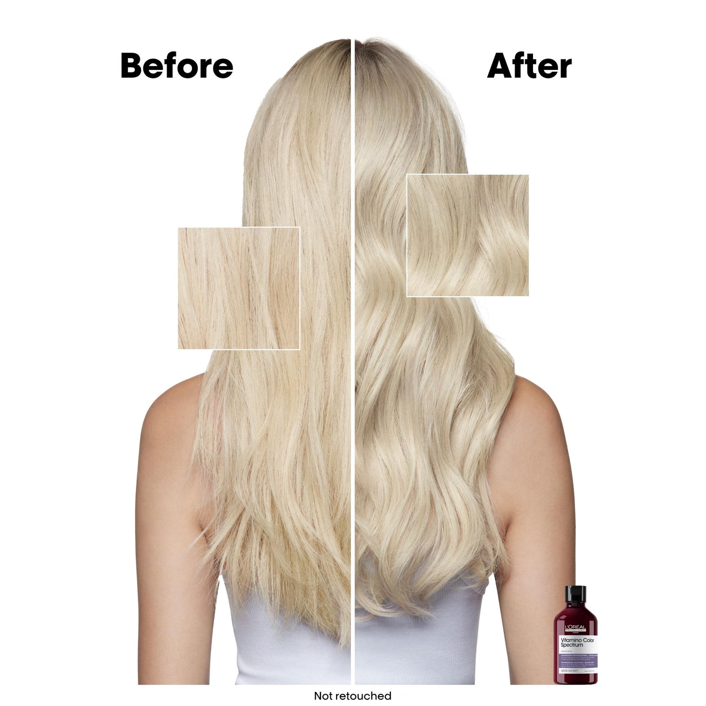 L'Oréal Professionnel Paris Vitamino Color Spectrum Purple Shampoo - Neutralizes Yellow Tones, Enhances Shine & Vibrancy, Maintains Day 1 Hair Color, Hydrates & Strengthens Blonde Hair