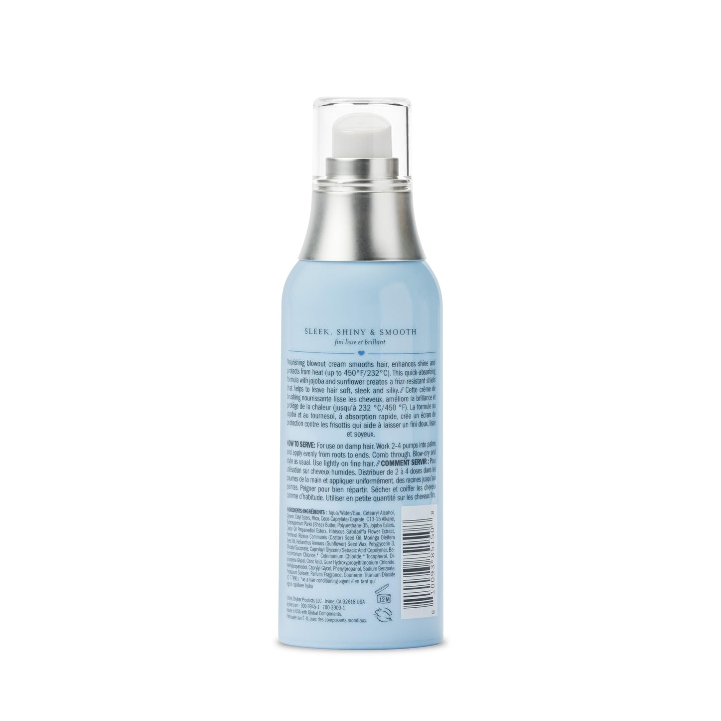 Drybar Liquid Glass High-Gloss Smoothing Blowout Cream | Reduces Frizz, Smooths Hair, Enhances Shine for a Healthier Appearance | Heat Protectant for Hair up to 450°F