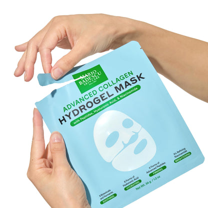 Mario Badescu Advanced Collagen Hydrogel Mask Set of 3 | Face Mask with Peptides, Hyaluronic Acid & Niacinamide for Hydrating, Firming, Brightening & Soothing Skin