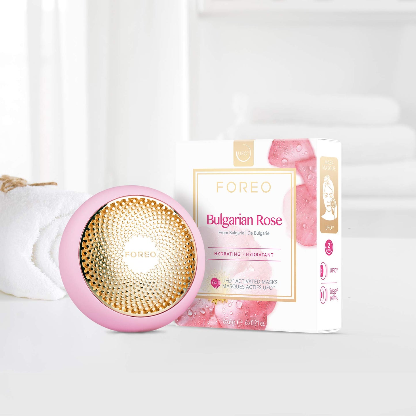 FOREO UFO Activated Mask Treatment for Anti-Aging, Bulgarian Rose, 0.21 Ounce (Pack of 6)
