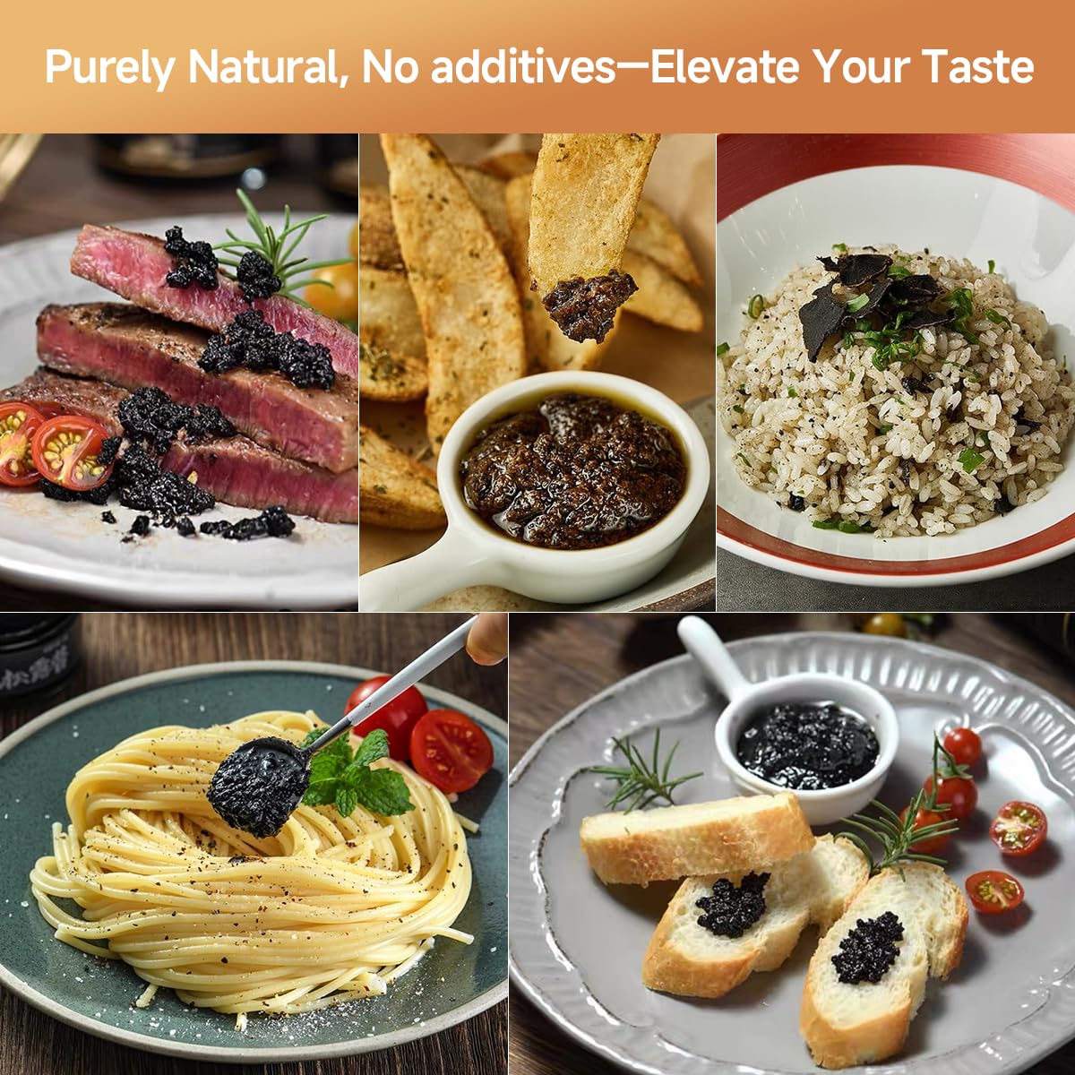 Premium Black Truffle Sauce, Black Truffle Content>39% (2.82oz/80g) Without Flavoring, Pasta Sauce and Bread Spread 黑松露酱