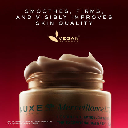 Nuxe Merveillance Lift Day & Night Cream With Niacinamide and Botanical Extracts for Firming and Wrinkle Correction, 2.5 Fl Oz
