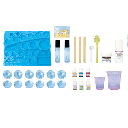 Thames & Kosmos Yummy Rainbow Lip Balm Lab STEM Kit | Make Lip Balms, Glosses | Strawberry, Grape, Banana Flavors & Cosmetic Jars | Chemistry & Biology of Skin Care | 2-Language (EN/FR)