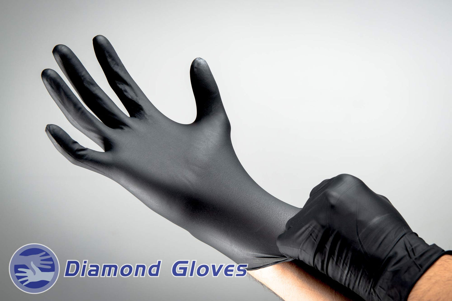 Diamond Gloves Black Advance Nitrile Examination Powder Free Gloves, Black, 6.3 mil, Heavy Duty, Medical Grade, 100/box