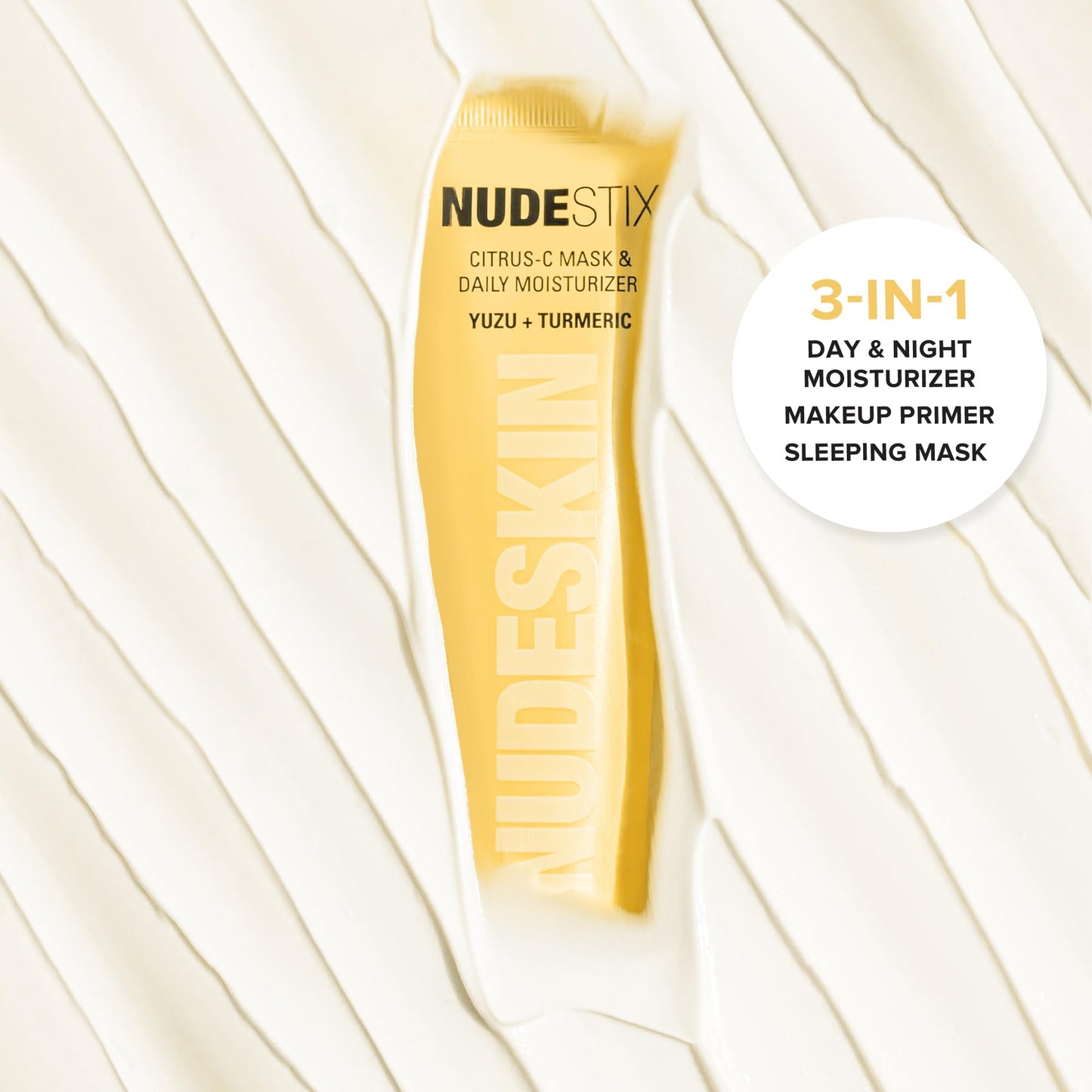 Nudestix Citrus-C Mask & Daily Moisturizer – 2-in-1 Hydrating Vitamin C Cream with Yuzu & Turmeric | Clean Beauty, Brightening Face Moisturizer for Glowing Skin | Vegan & Cruelty-Free