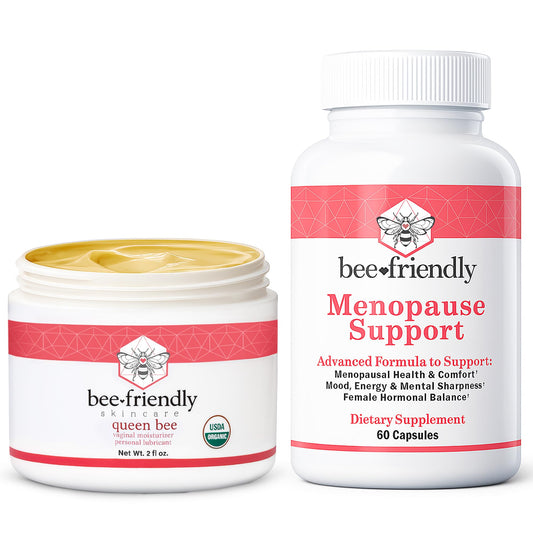 BeeFriendly™ Vaginal Moisturizer + Menopause Support Supplement | Complete Midlife Comfort Bundle
