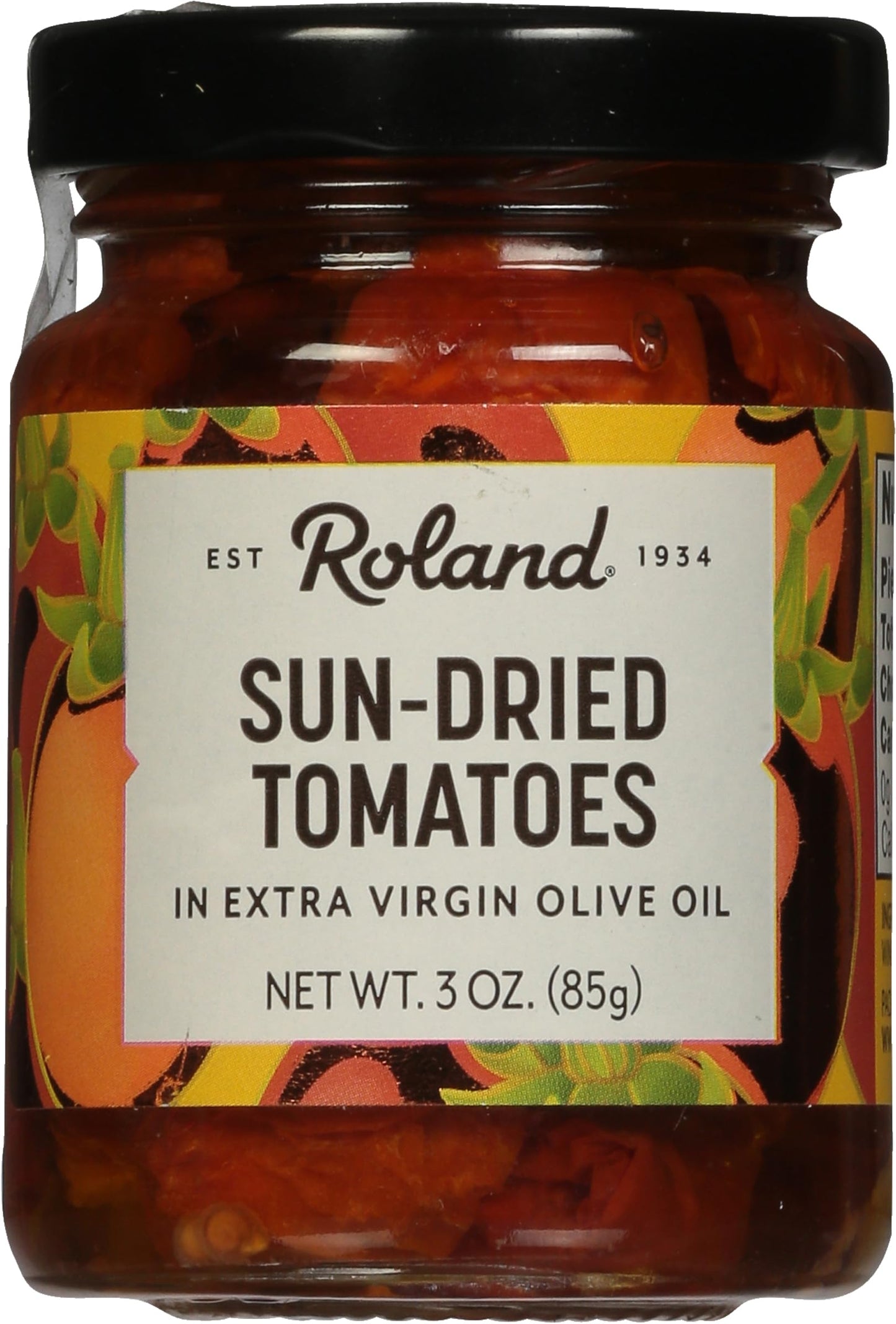 Roland Foods Sun Dried Tomatoes in Extra Virgin Olive Oil, 3 Ounce Jar, Pack of 4
