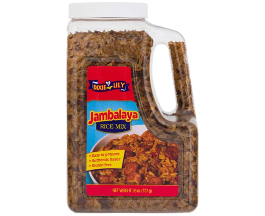 Dixie Lily Jambalaya Rice Mix - Long Grain Parboiled Rice with Bell Peppers, Onion & Spices, Enriched with Vitamins, Easy-to-Prepare - 26oz, 1 Pack