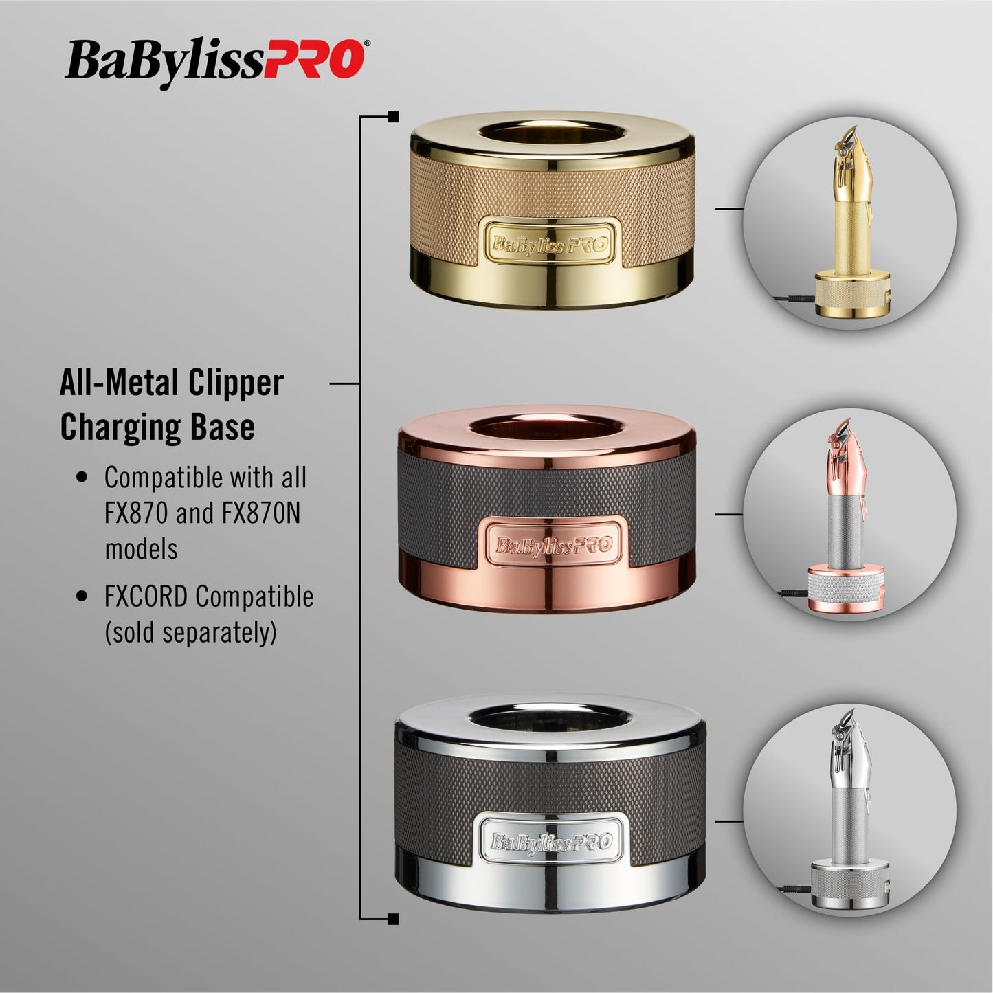 MetalFX Clipper Charging Bases