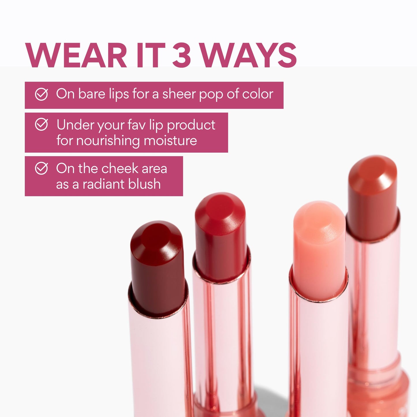 innisfree Dewy Tint Lip Balm with Hyaluronic Acid & Ceramides, Korean Hydrating Tinted Balm, Sheer Lipstick Available in 4 Shades