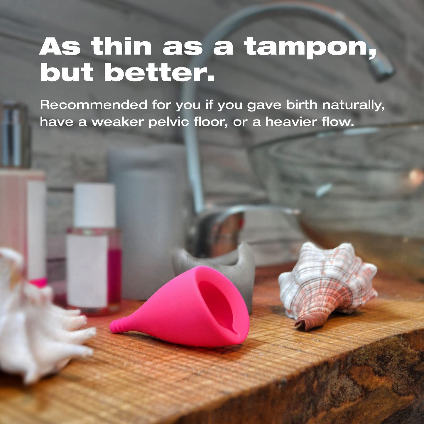 Intimina Lily Cup Size B - Ultra-Soft Menstrual Cup, Reusable Period Protection, Thin Menstrual Cup for up to 8 Hours, Medical-Grade Silicone Women’s Period Care